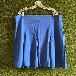 Eloquii Blue Pleated Knit Skirt